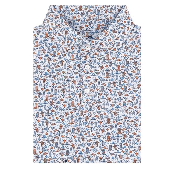 Rhoback The Space City  Men's Short Sleeve Performance Polo - Picture 1 of 7